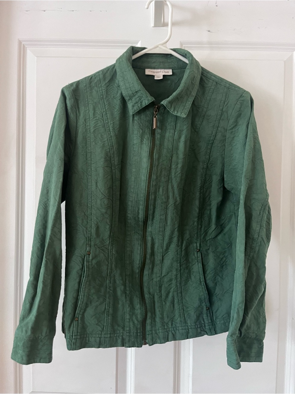 Coldwater Creek Sage Green Zip-Up Jacket